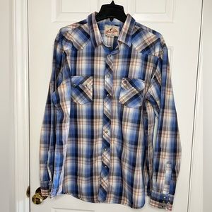 Wrangler Long Sleeve Button Up Shirt XXL-American Cowboy Style